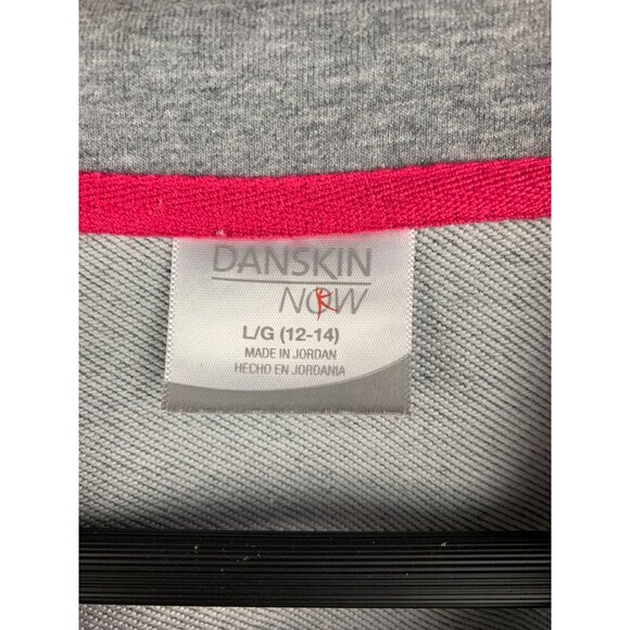 Danskin Now Gray Full-Zip Jacket L/G 12-14 Cotton Blend Womens Activewear - Picture 5 of 6